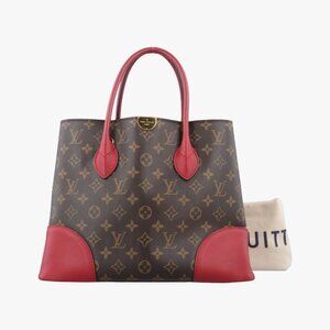 Louis Vuitton Flandrine Monogram Brown Cerise Canvas Calf Leather Handbag